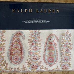 Ralph Lauren Camile Coral Paisley King Duvet